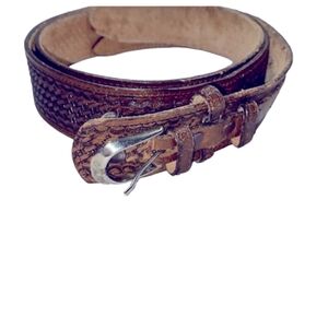 ACME brown leather braided belt size 46